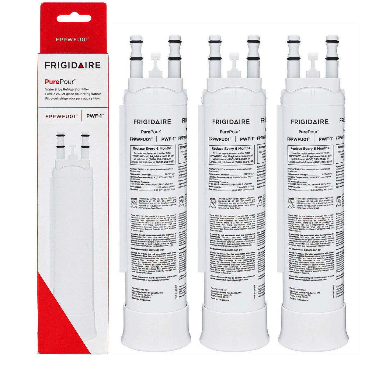 Frigidaire FPPWFU01 PurePour PWF-1 Refrigerator Water Filter